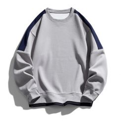 3Pcs Mens Long Sleeve Crew Neck Color Patchwork Sweatshirt