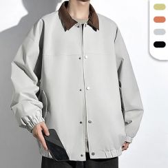 2Pcs Mens Casual Contrast Collar Jacket