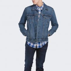 3Pcs Slim Fit Denim Jacket Solid Wash Blue