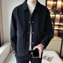 2Pcs Mens Casual Corduroy Jacket