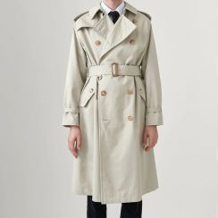 2Pcs Spring Double Breasted Slim Trench Coat