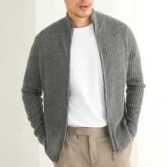 2Pcs Mens Cashmere Cardigan Sweater